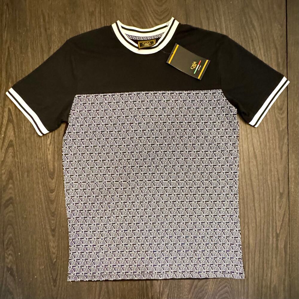 NWT Casa Moda Couture Men’s Small Geometric T-Shirt